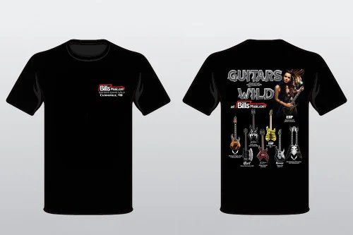 Bill's Logo T-Shirt - "Guitars Gone Wild" Graphic