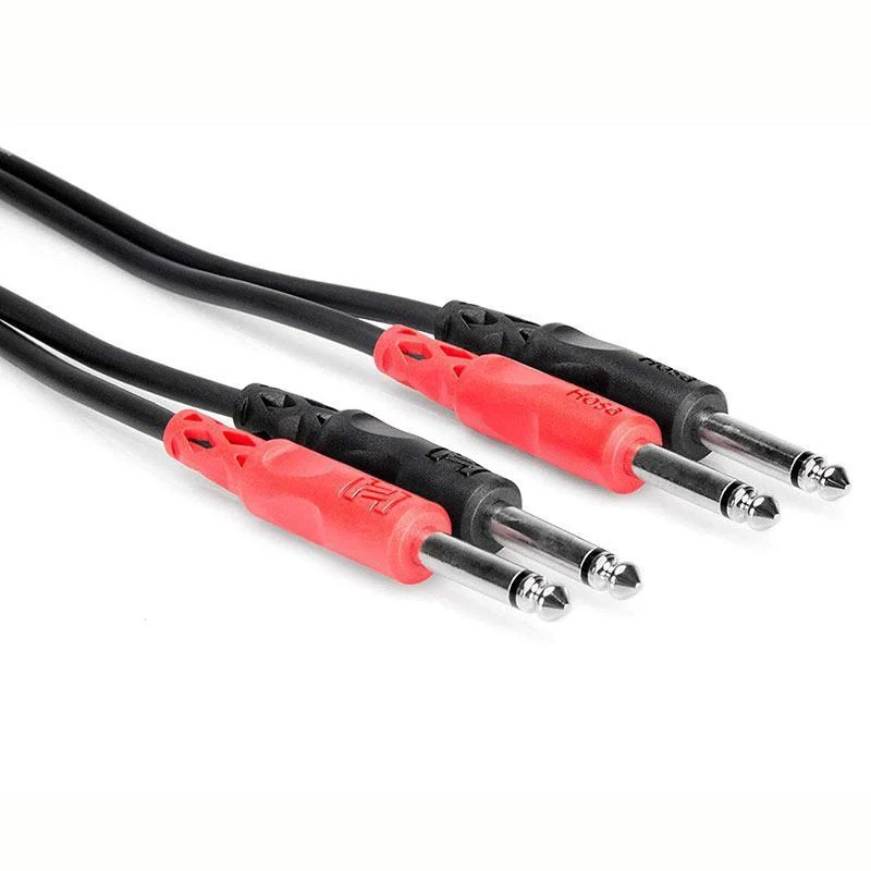 HOSA CPP-203 Stereo Interconnect, Dual 1/4 in TS to Same, 3 m