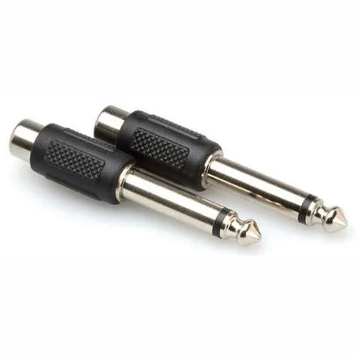 HOSA GPR-101 Adaptors, RCA to 1/4 in TS, 2 pc