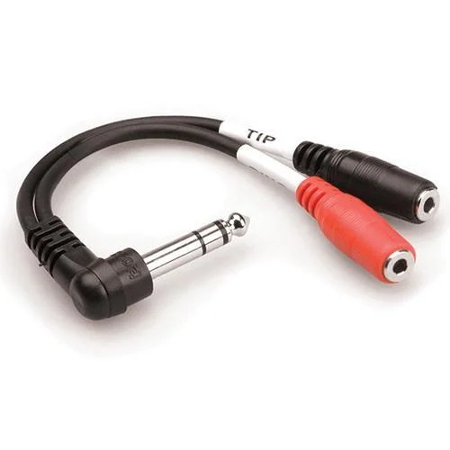 HOSA YPM-523 Stereo Breakout, 1/4 in TRS to Dual 3.5 mm TRSF