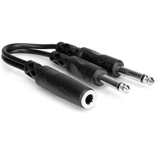 HOSA YPP-106 1/4" Female to Dual 1/4" Male Y-Cable (6")