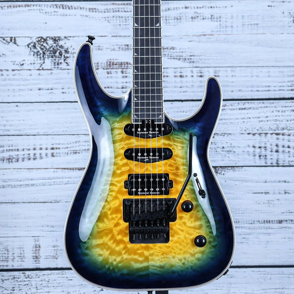 *DEMO* Jackson Pro Plus Series Soloist SLA3Q Guitar | Amber Blue Burst
