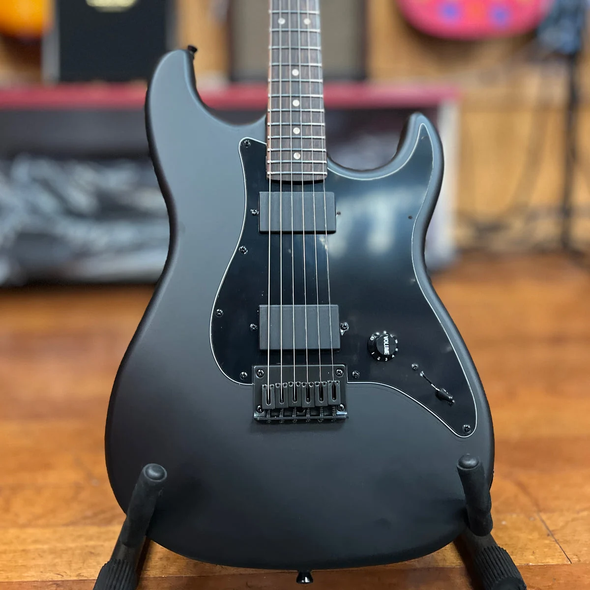 JET Guitars JS-400 MBK RStrat-style Electric Guitar, Matte Black