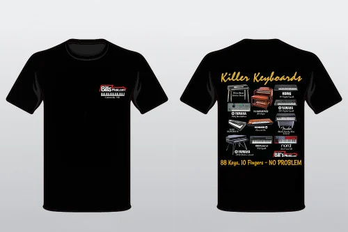 Bill's Logo T-Shirt - "Killer Keyboards" Graphic