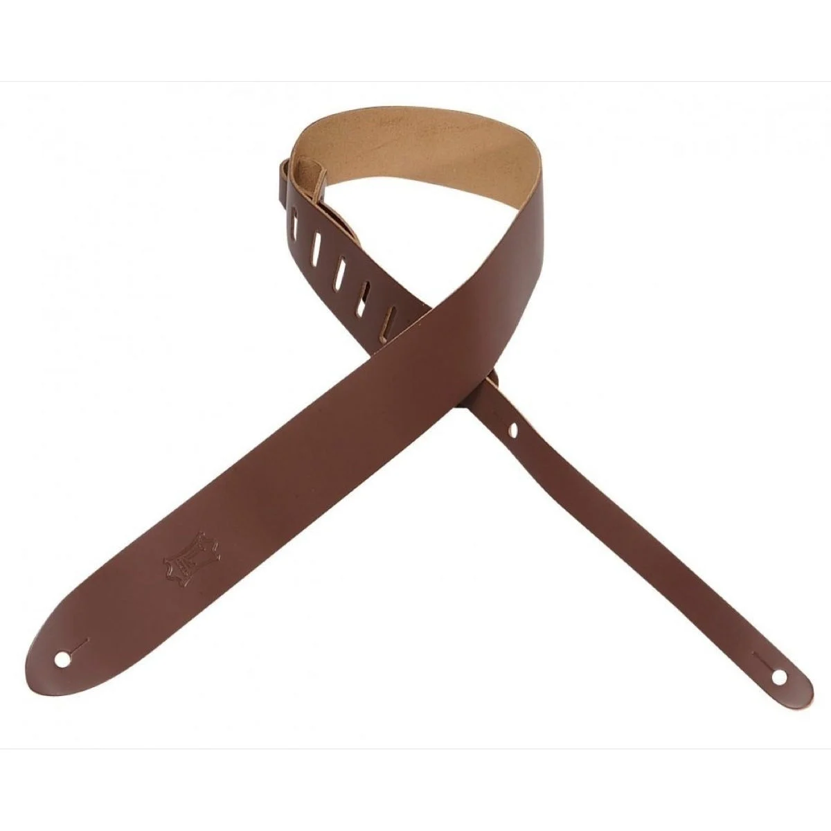 Levy's M12 2 Inch Leather Guitar Strap, Brown