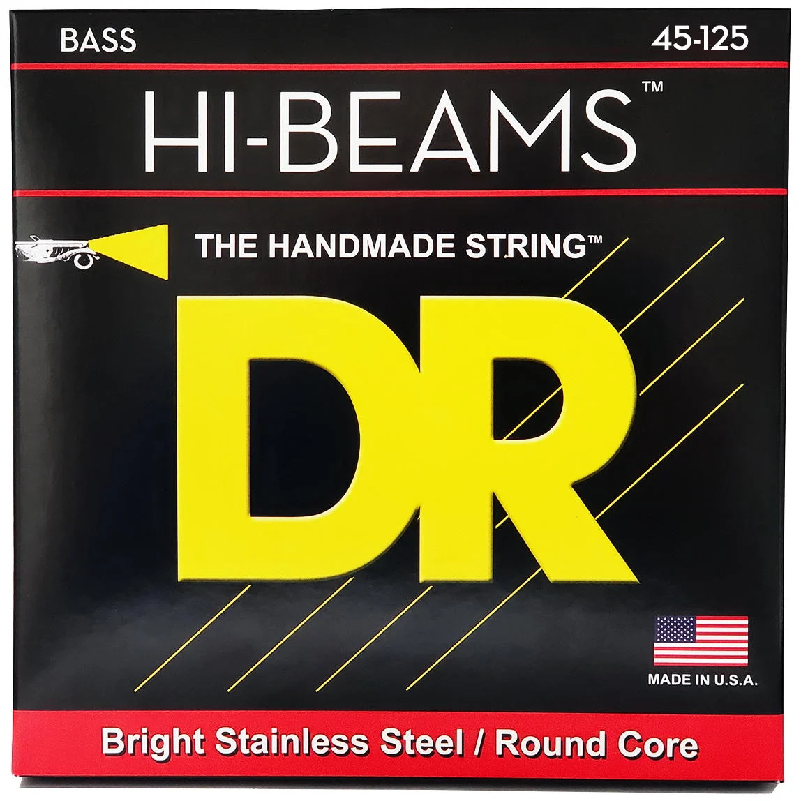 DR Strings MR5-45 Hi-Beam 5-String Medium Electric Bass Strings, 45-125
