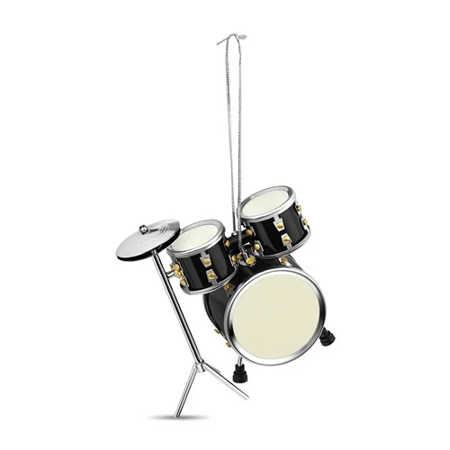 3" Black Drum Set Tree Ornament