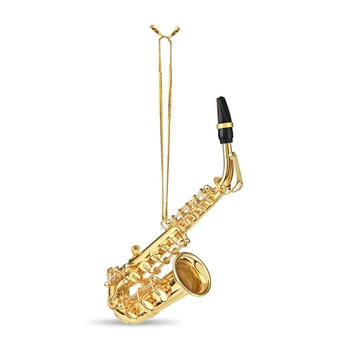 4.5" Gold Saxophone Hanging Ornament