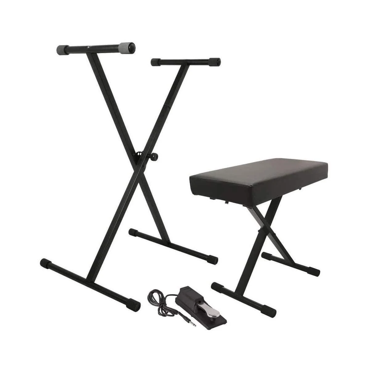 On-Stage Stands KPK6550 Keyboard Stand and Bench Pak with Sustain Pedal