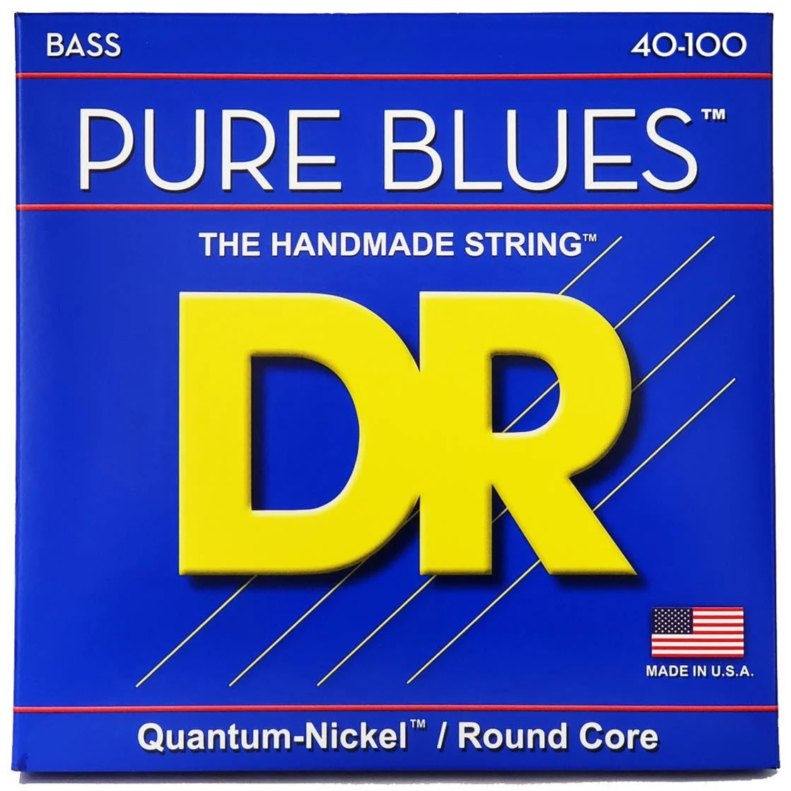 DR Strings PB-40 Pure Blues Light Electric Bass Strings, 40-100