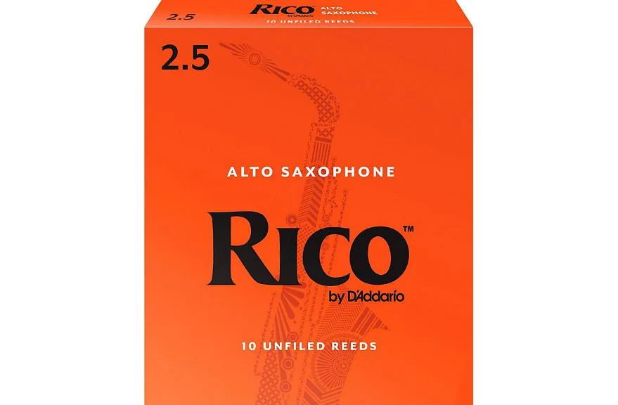 Rico Alto Sax Reeds, Strength 2.5, 10-pack