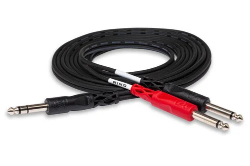 HOSA STP-201 3.3 ft Send / Return (Insert) Cable: 1/4 TRS Male to Two 1/4 TS Males