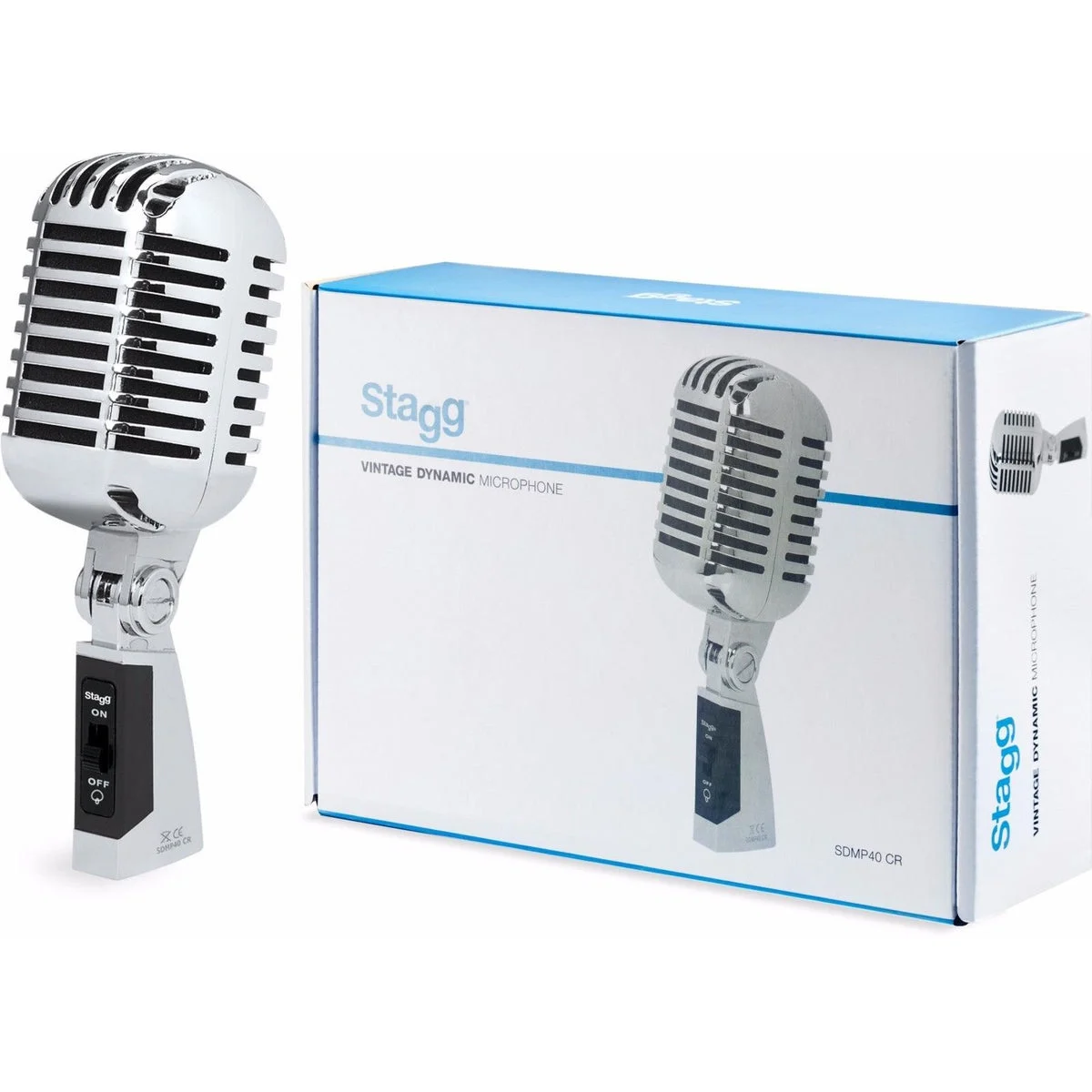 Stagg SDMP40CR Retro Vintage Microphone 50's Cardioid Dynamic Multipurpose