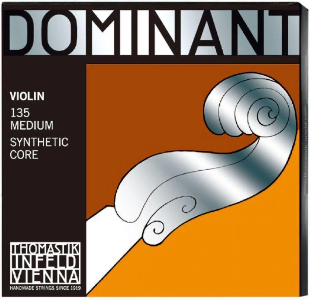 Thomastik Dominant 4/4 Size Violin Strings 4/4 Set, Steel E String, Ball End 135B