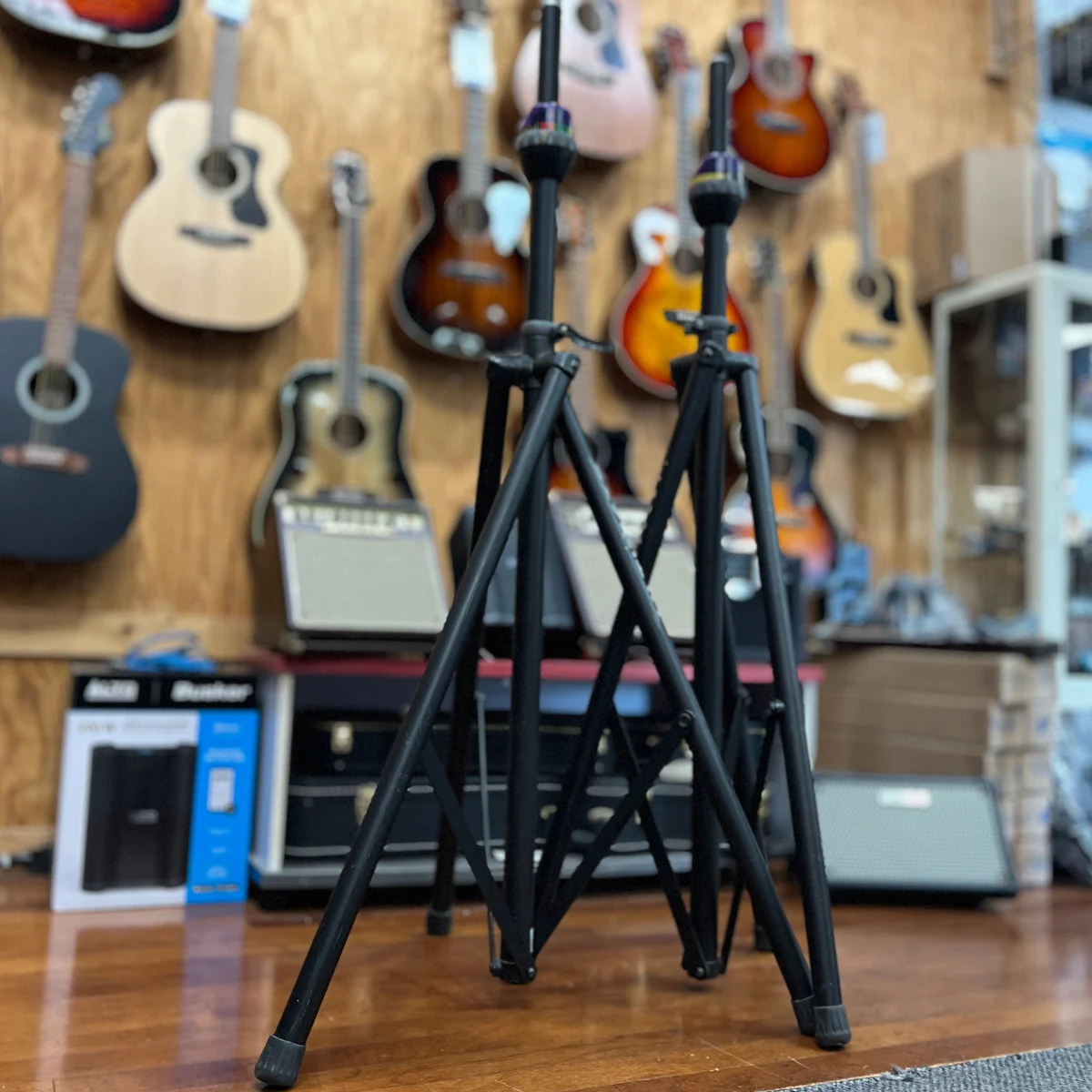 USED Ultimate Support TS-90B Telelock Speaker Stands, PAIR