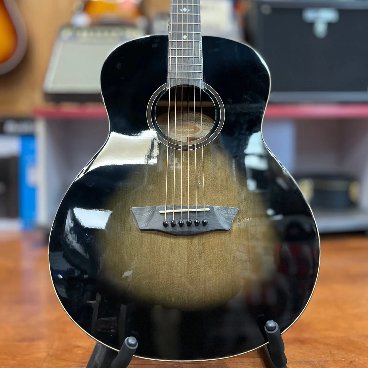USED Washburn Bella Tono Novo S9 Studio Acoustic Guitar, Transparent Charcoal Burst
