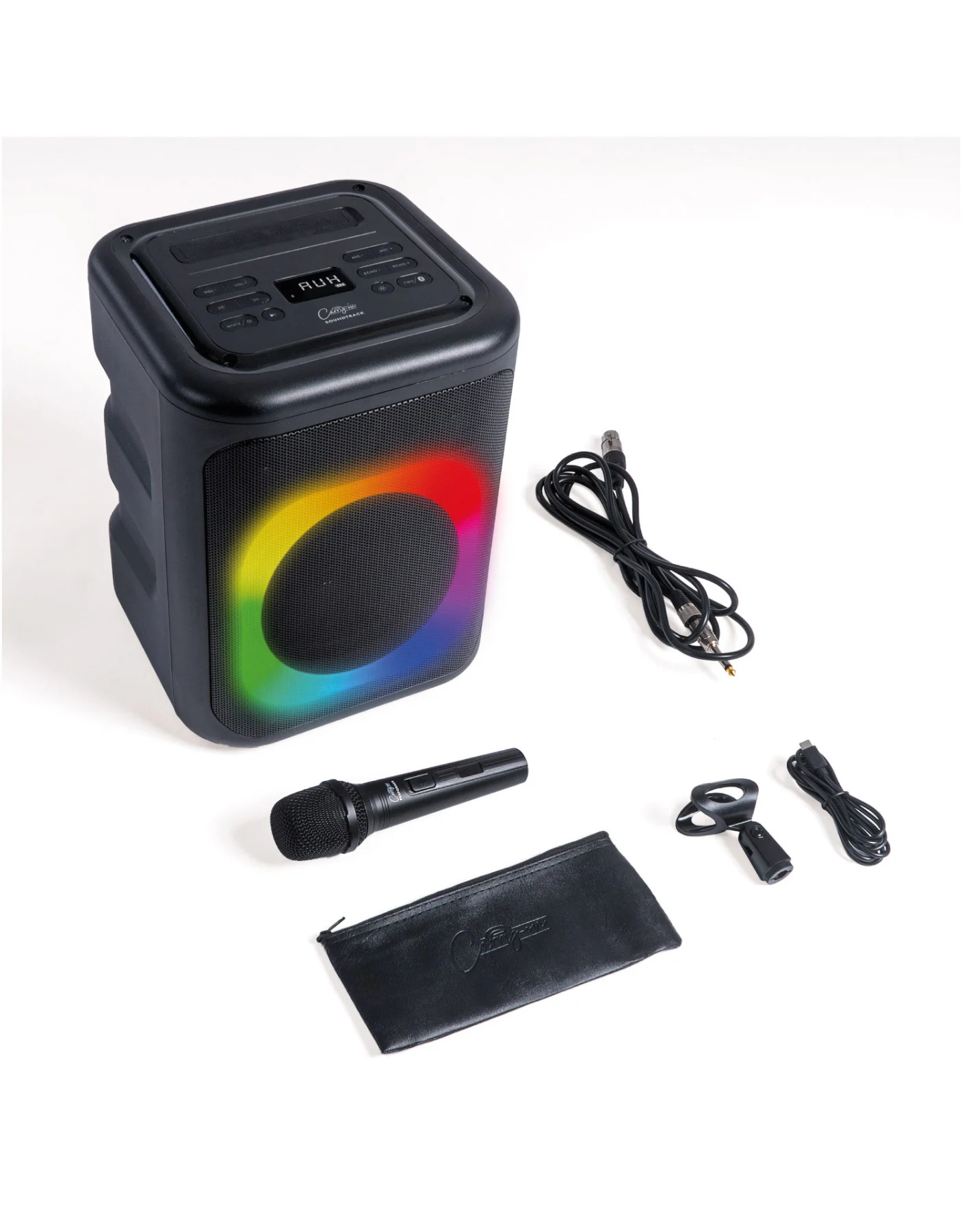 Carry-On Music Bundle: Soundtrack Portable Bluetooth Speaker & Dynamic Microphone with XLR-Jack Cable - Black