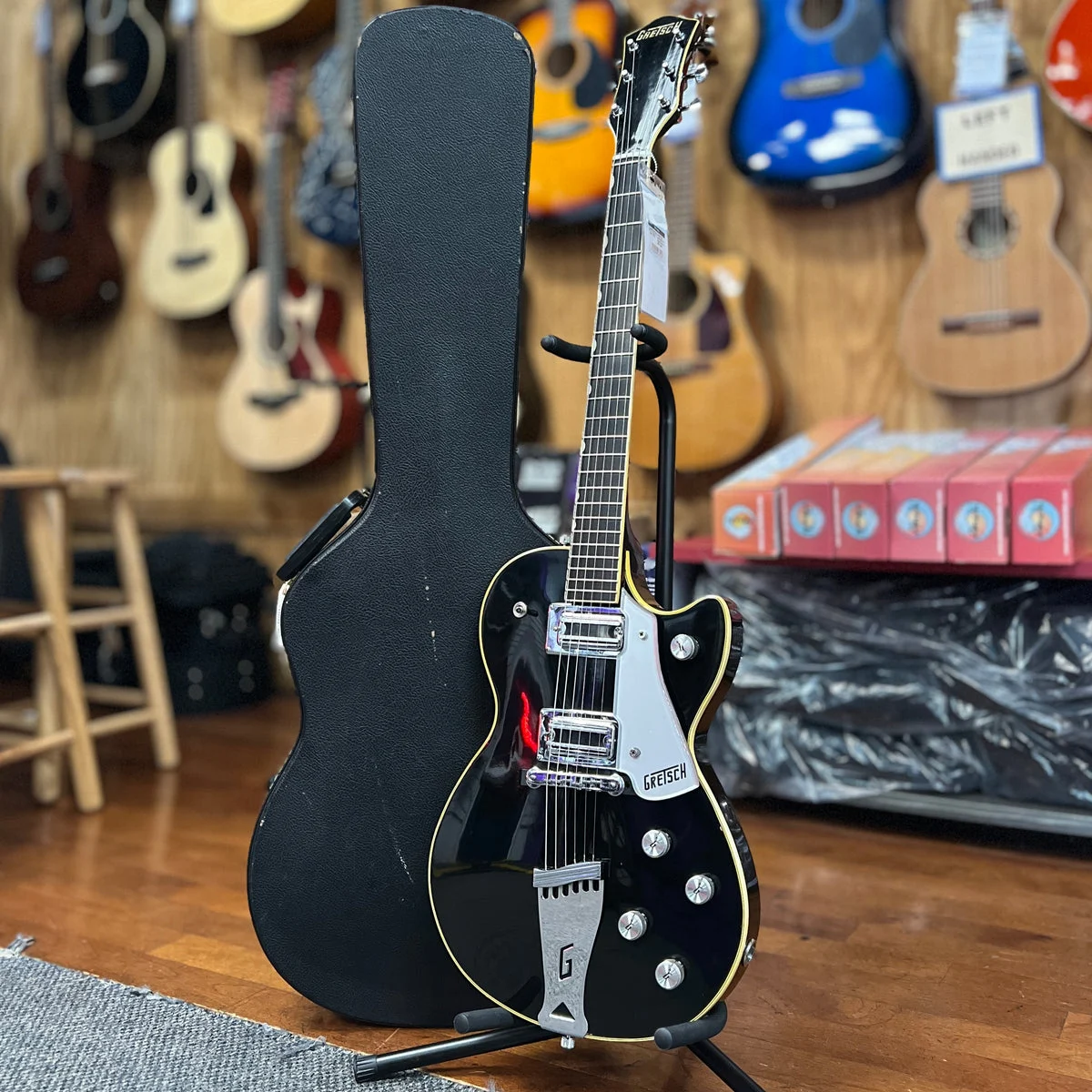 VINTAGE 1973 Gretsch ROC JET Electric Guitar w/ OHSC, Black