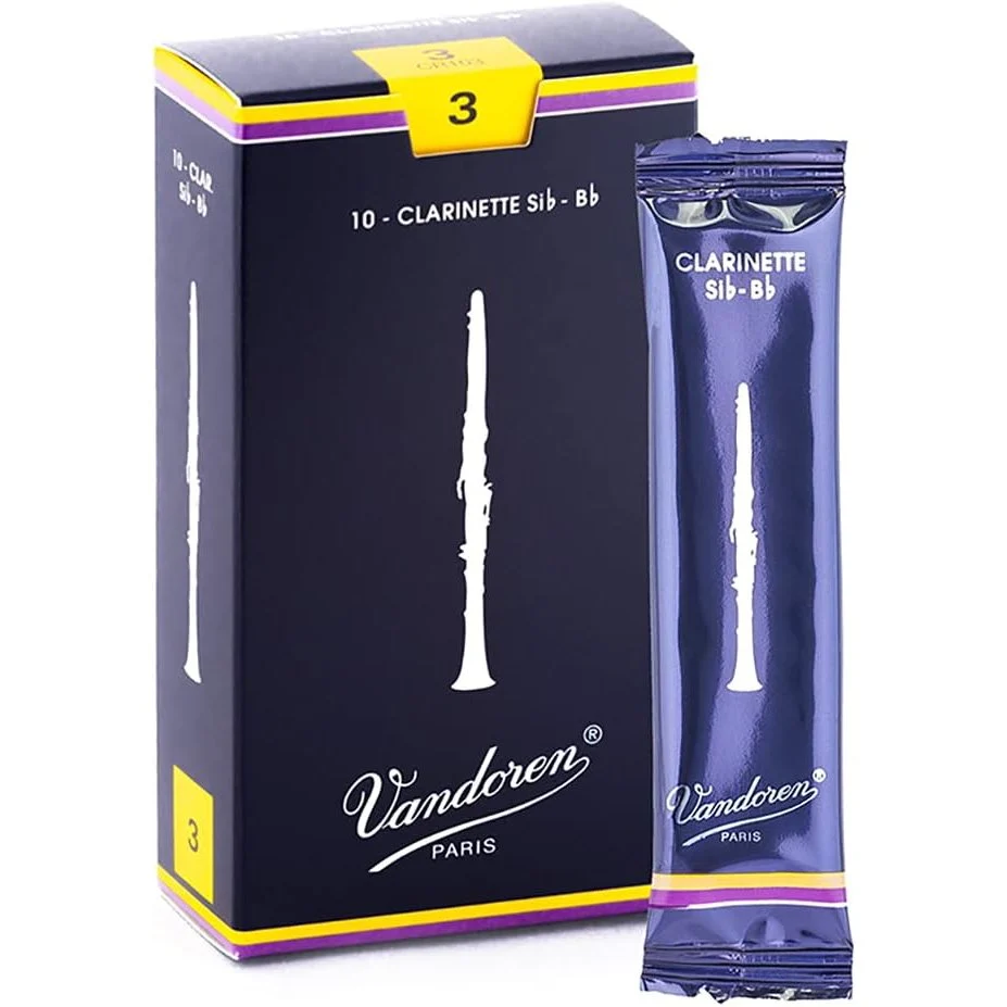 Vandoren CR103 Bb Clarinet Traditional Reeds Strength 3; Box of 10
