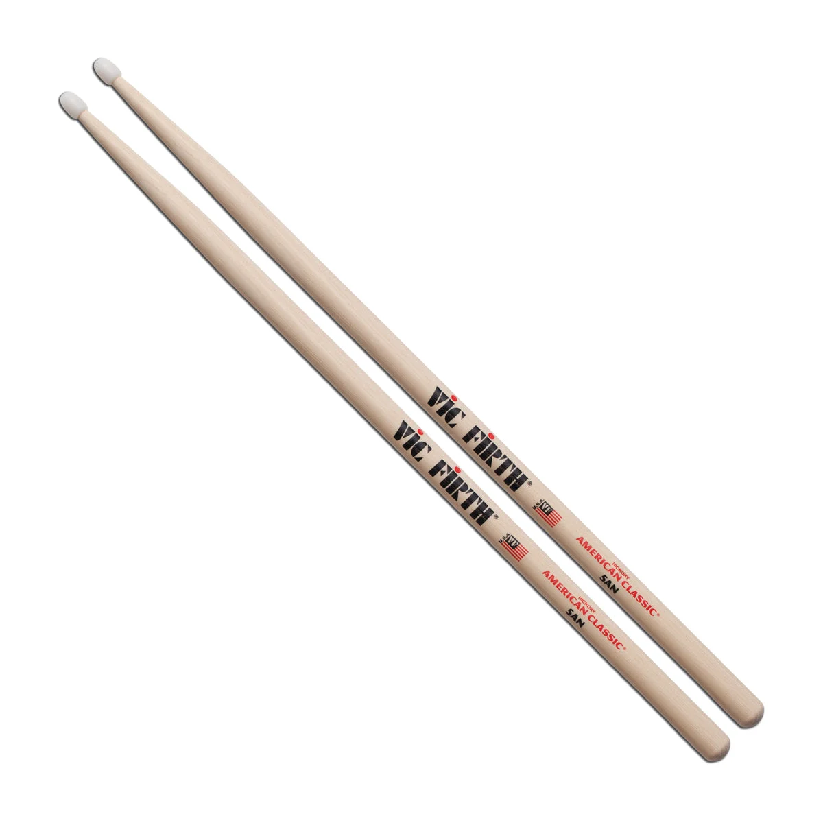 Vic Firth 5AN American Classic Drum Sticks - Nylon Tear Drop Tip - Hickory