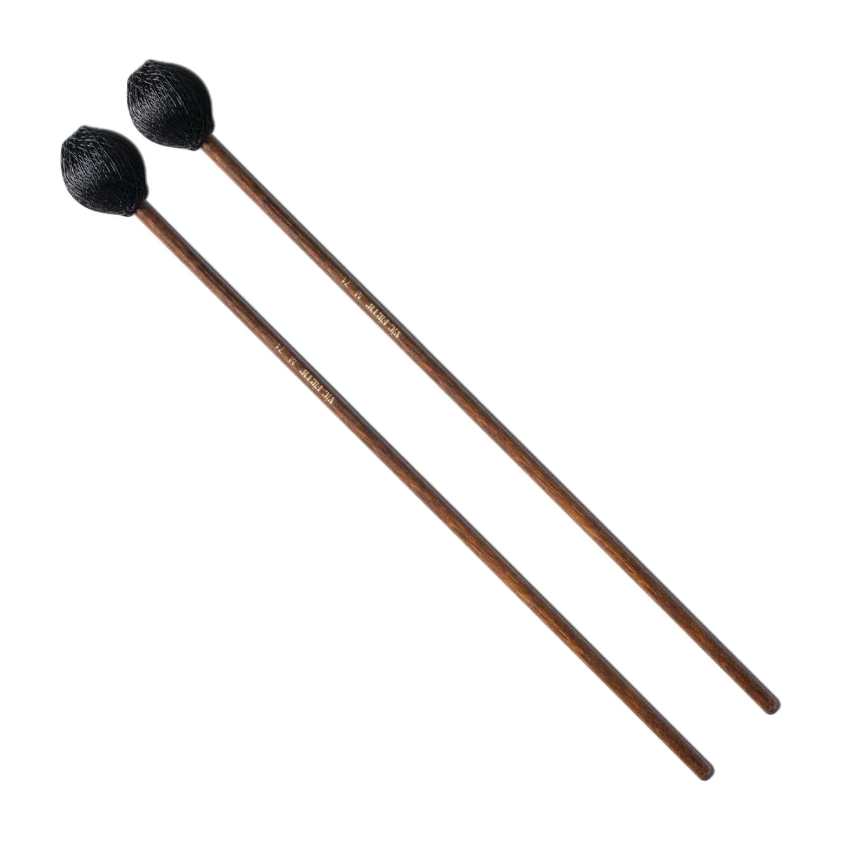Vic Firth M71 Corpsmaster Keyboard Marimba Cord Mallets - Hard Black Cord - Birch