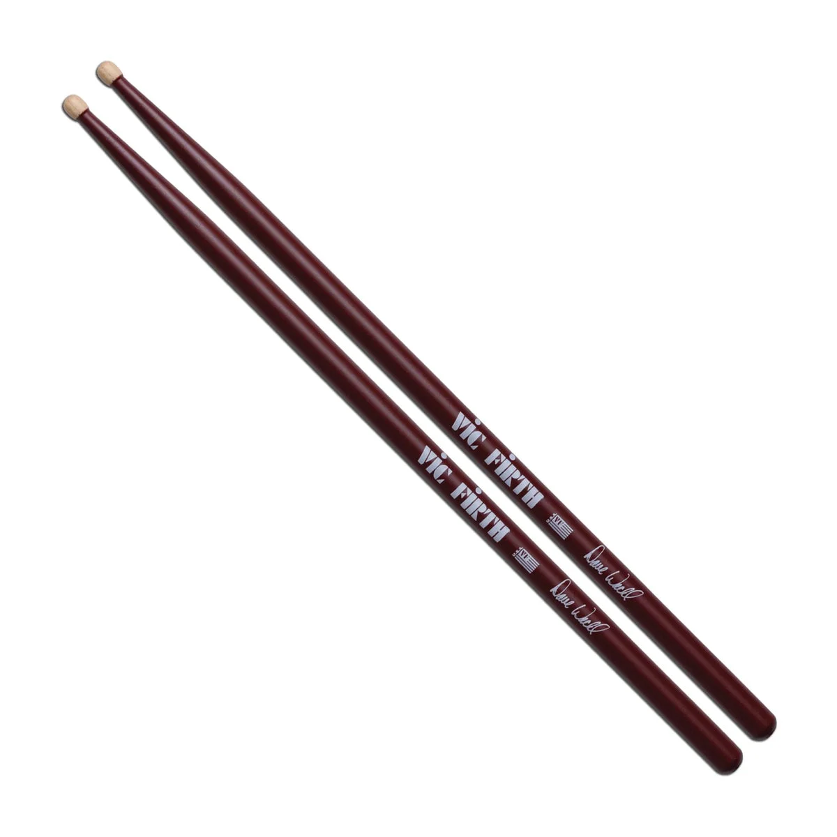 Vic Firth SDW Signature Series Dave Weckl Drum Sticks - Wood Barrel Tip - Hickory