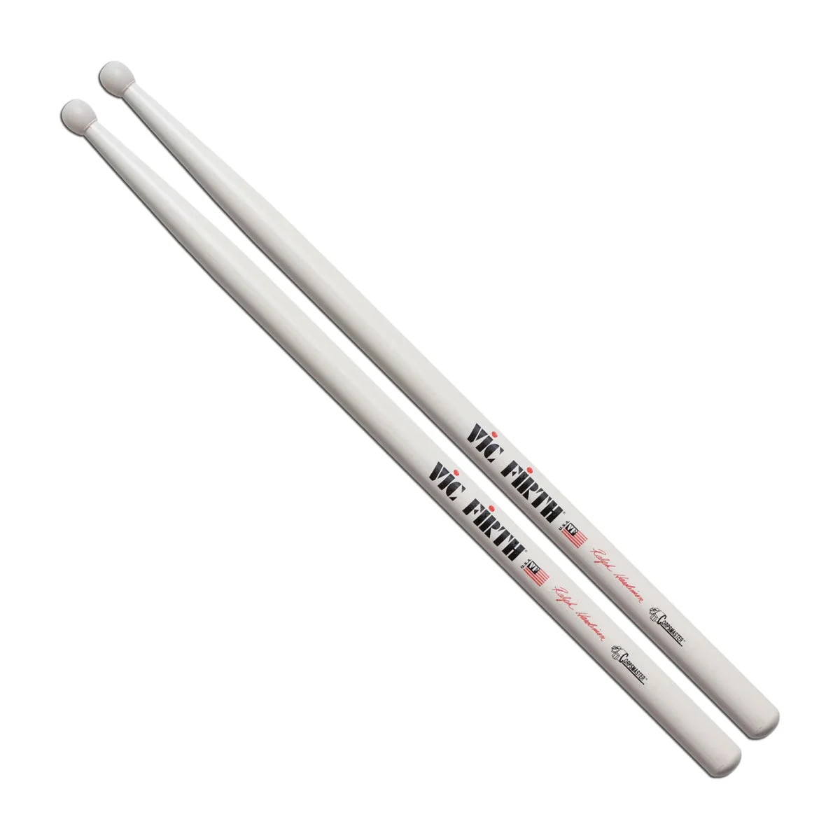 Vic Firth SRHN Corpsmaster Signature Snare Ralph Hardimon Drum Sticks - Nylon Barrel Tip - Hickory