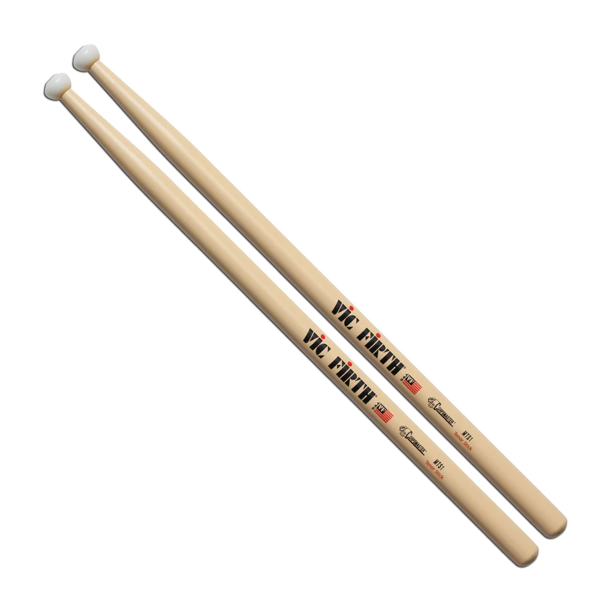 Vic Firth MTS1 Corpsmaster Multi-Tenor Mallets - Nylon Diamond Tip - Hickory