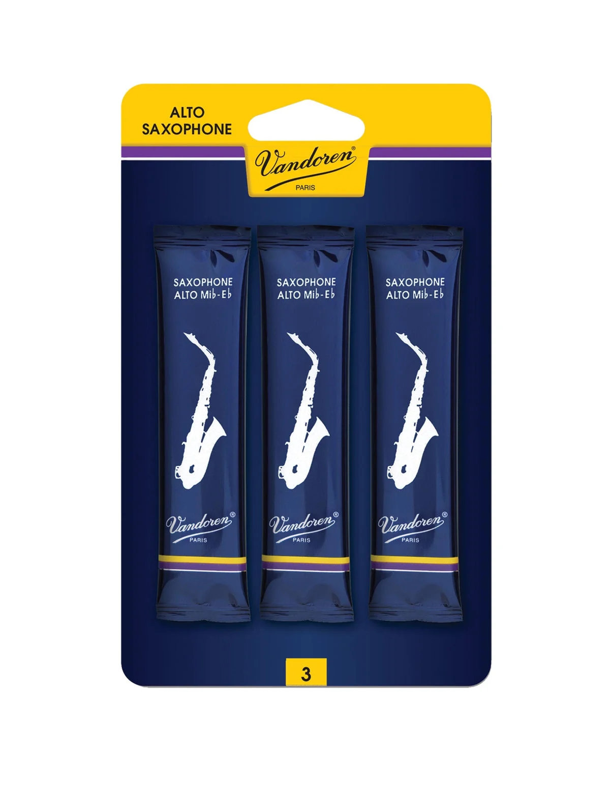 Vandoren SR2133G Traditional Alto Saxophone Reed - Strength: 3 (3 Pack)