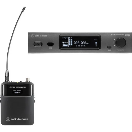 Audio Technica ATW-3211DE2 3000 Series (Fourth Generation) Frequency-agile True Diversity UHF Wireless Systems, Lavalier Microphone,470- 530 MHz