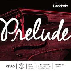 D'Addario Prelude Cello Single D String | 4/4 Scale | Medium Tension