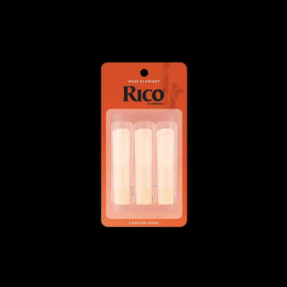 D'Addario Rico Bass Clarinet Reeds | Strength 3 | 3 Pack | REA0330