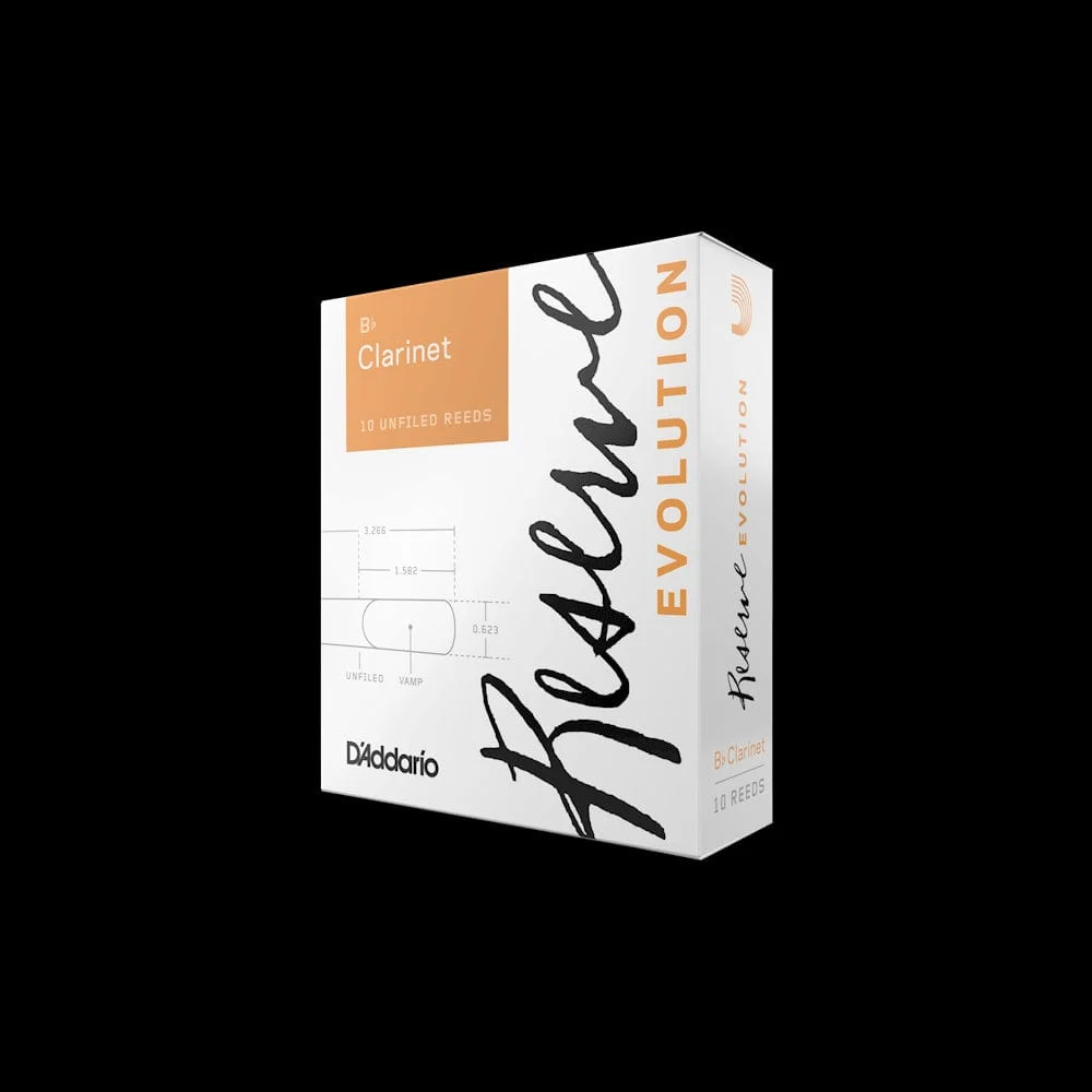 D'Addario Reserve Evolution Bb Clarinet Reeds | Strength 2.5 | 10-pack