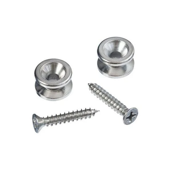 D'Addario Solid Brass End Pins | Chrome | Pair
