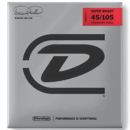 Dunlop Marcus Miller Super Bright Medium Bass Guitar Strings | 45-105