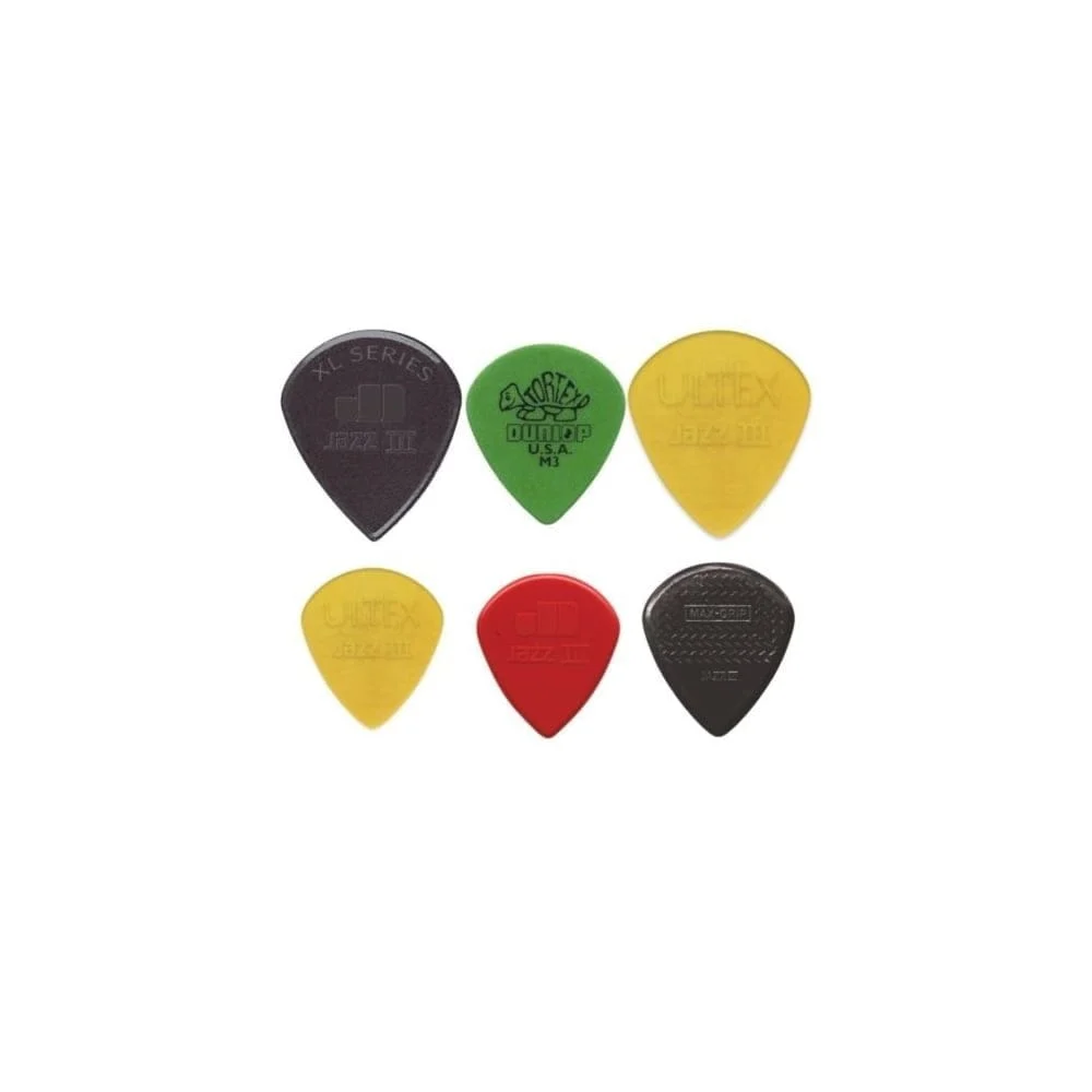 Dunlop Variety Jazz III Guitar Picks 6 pk