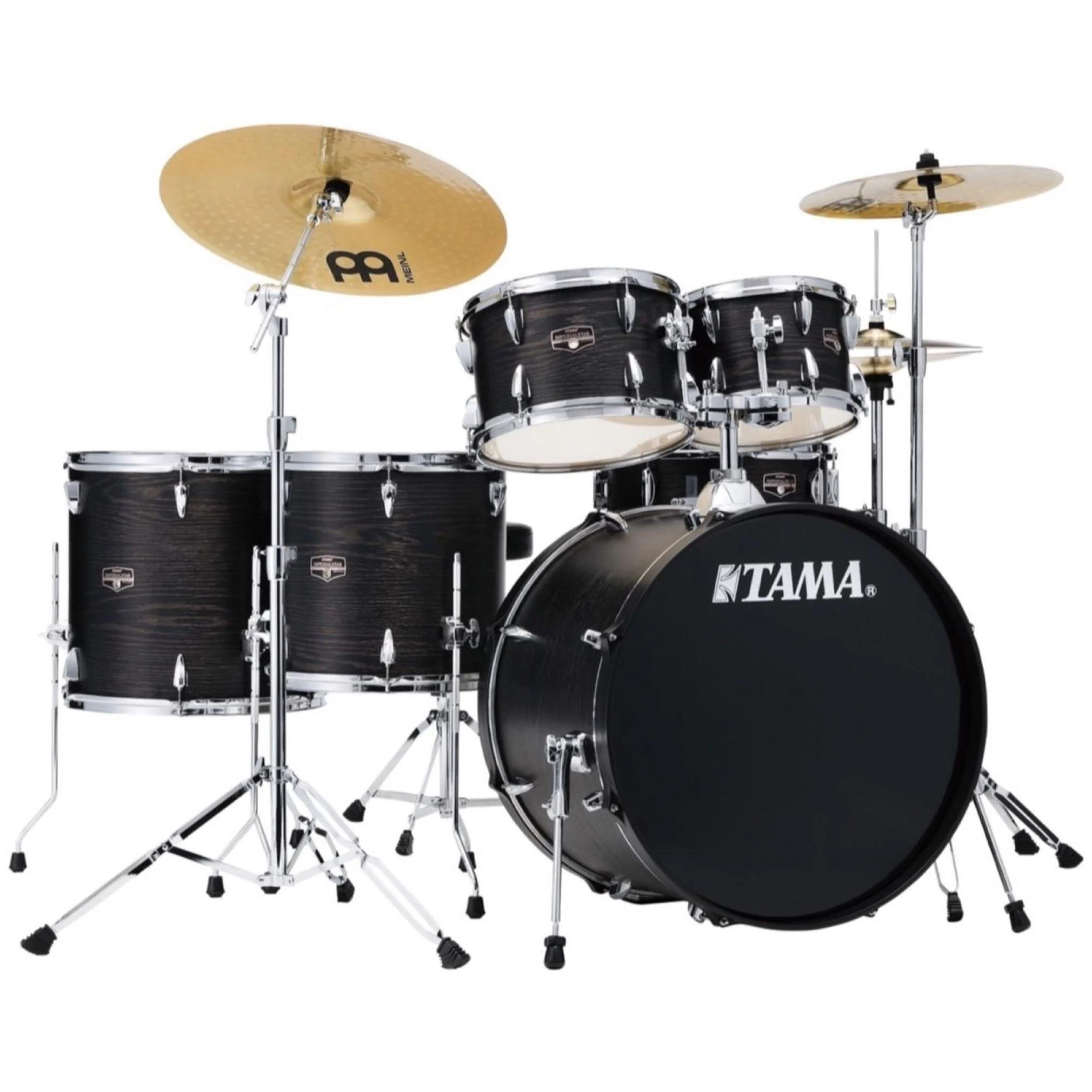 Tama IE62C Imperialstar Black Oak 6-Piece Drum Kit with Meinl Cymbals
