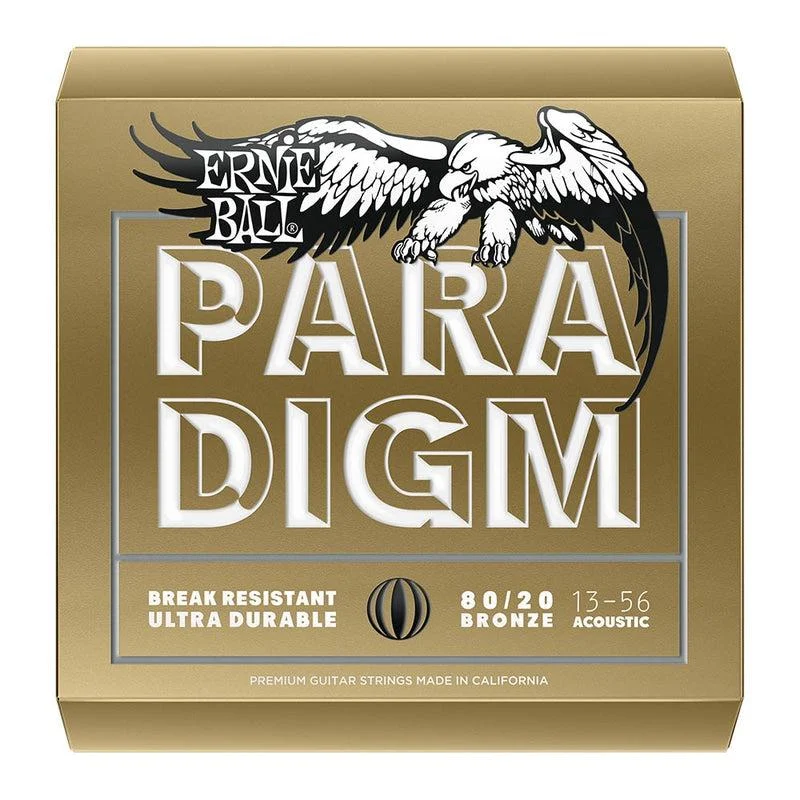 Ernie Ball Paradigm 80/20 Bronze Acoustic Guitar Strings | Medium | 13-56