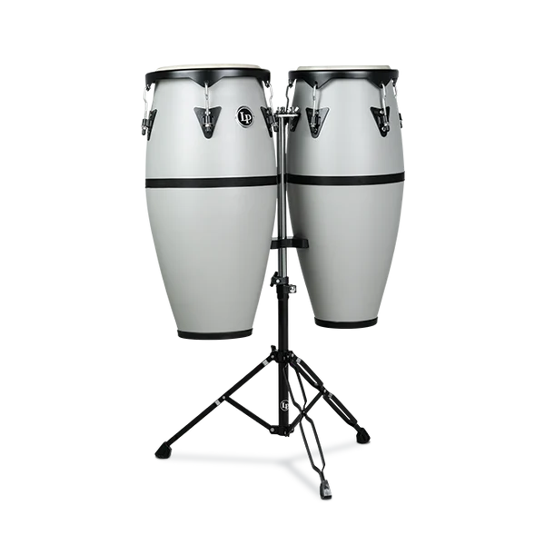 Latin Percussion - Discovery Series - 10-11 - Conga Set w/Stand - Slate Grey