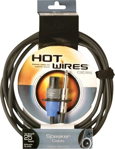 Hot Wires - SP14-25SQ - 25ft Speakon to 1/4 Speaker Cable