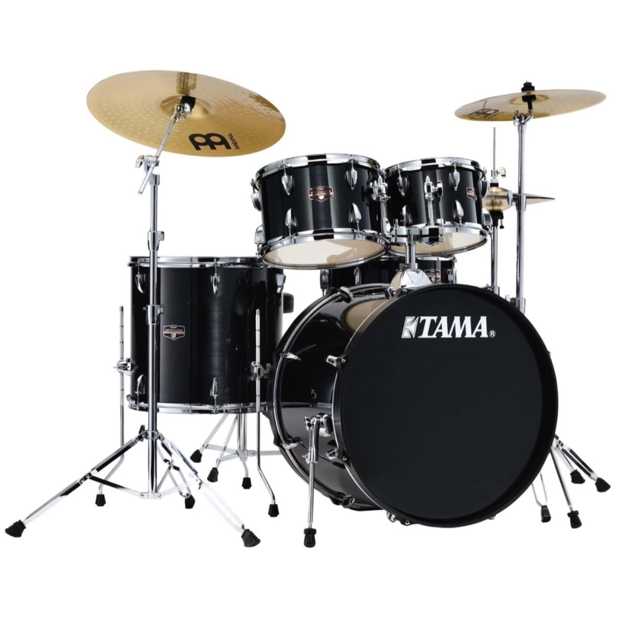 Tama IE52C Imperialstar Hairline Black 5-Piece Drum Kit with Meinl Cymbals