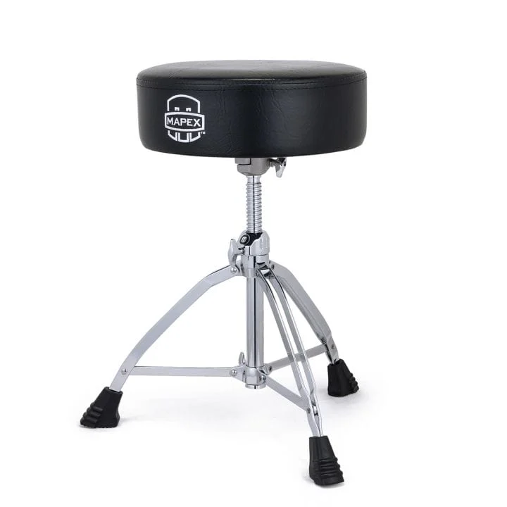 Mapex Double Braced Throne | 3-Leg | Black Leather | Round Top