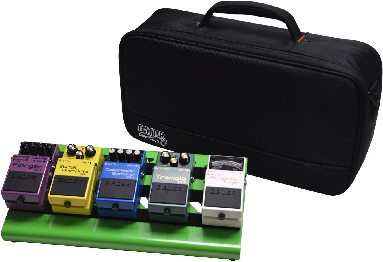 Gator GPB-LAK Small Aluminum Effects Pedal Board | Green