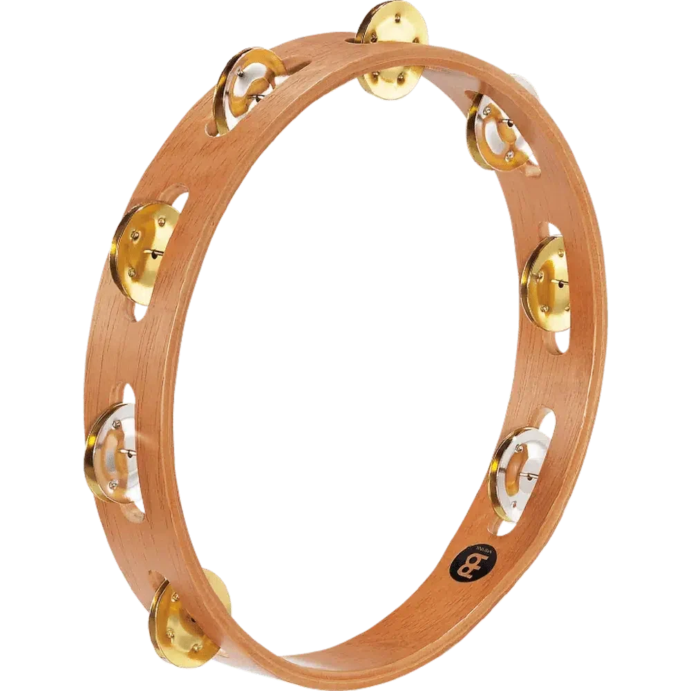 Meinl 10" Recording Combo Wood Tambourine, 1 Row Dual Alloy Jingles | TA1M-SNT