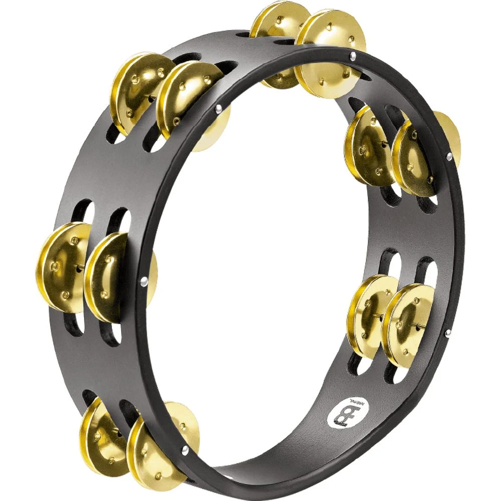 Meinl Compact Wood Tambourine w/2 Rows of Solid Brass Jingles | 8in
