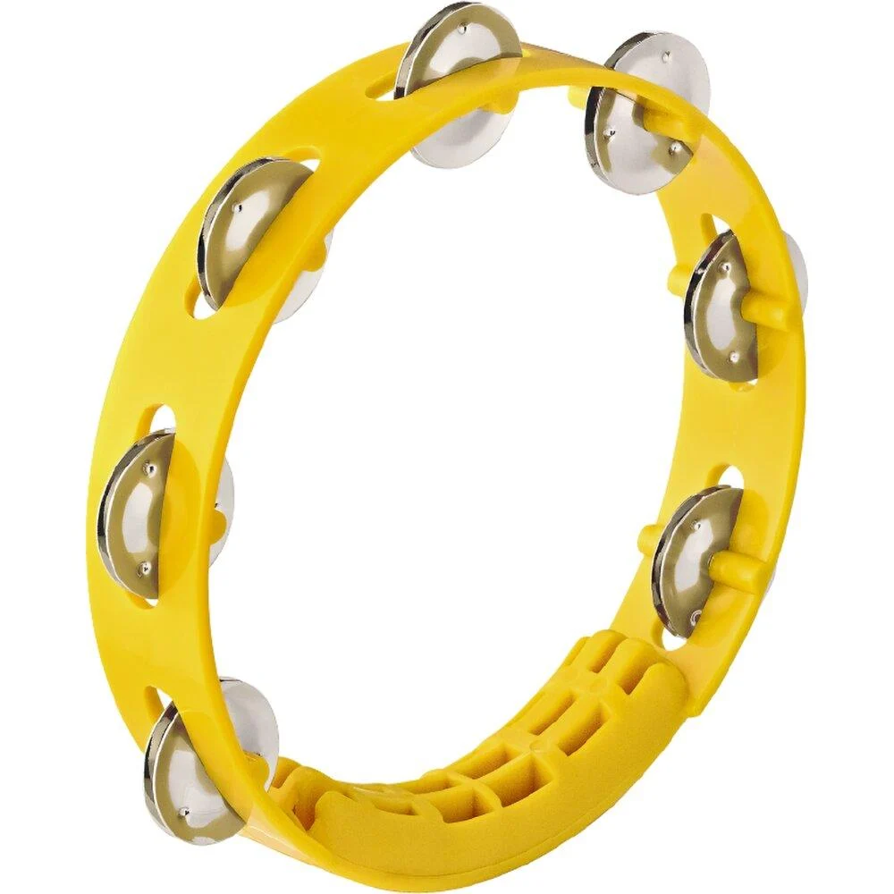 Nnio Percussion Compact ABS Tambourine | 8"| Yellow