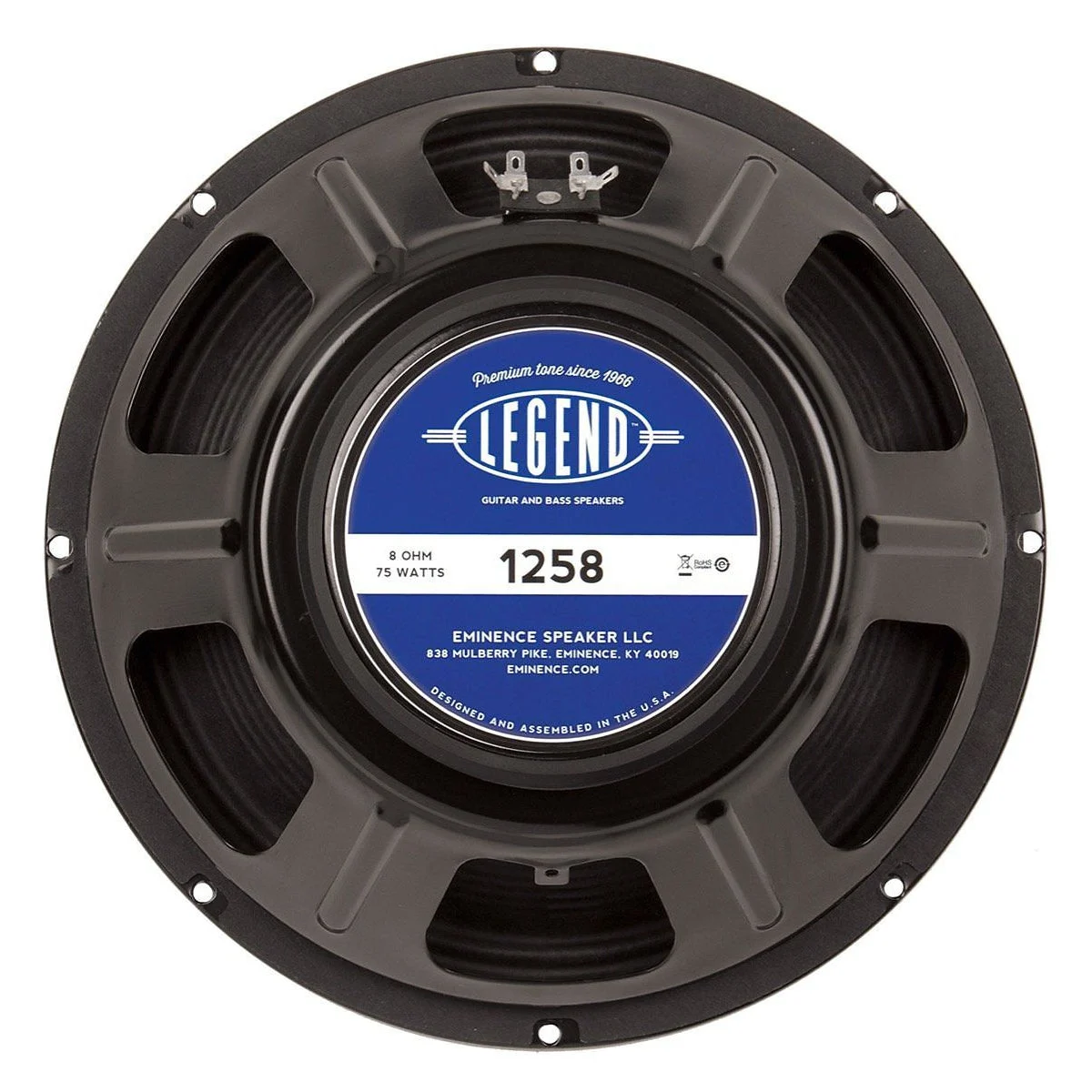 Eminence Guitar Legend 125 Speaker, 75 Watts and 12 Inch, 8 Ohms