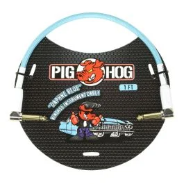 Pig Hog "Daphne Blue" 1ft Right Angled Patch Cables