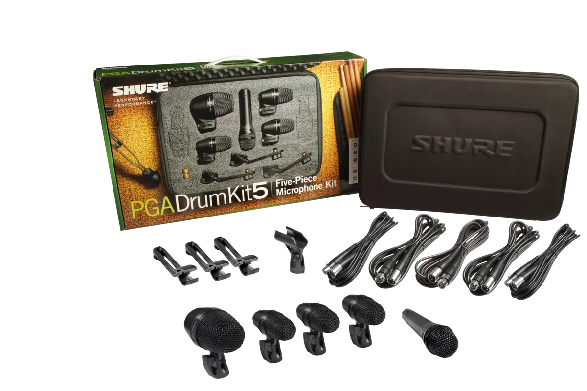 PGA Drum Kit 5 Mic Kit - w/cables