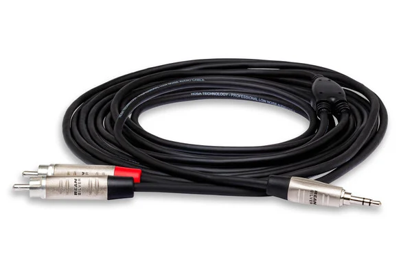 Hosa - HMR003Y - Pro Stereo Breakout - REAN 3.5 mm TRS to Dual RCA - 3ft